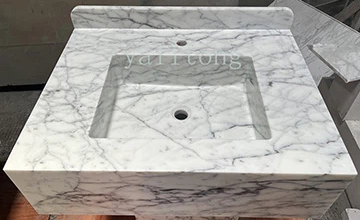 Chậu rửa đá cẩm thạch Arabescato