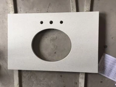 Trắng Quartz Vanity Top