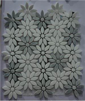 Ngói khảm đá cẩm thạch Daisy Flower